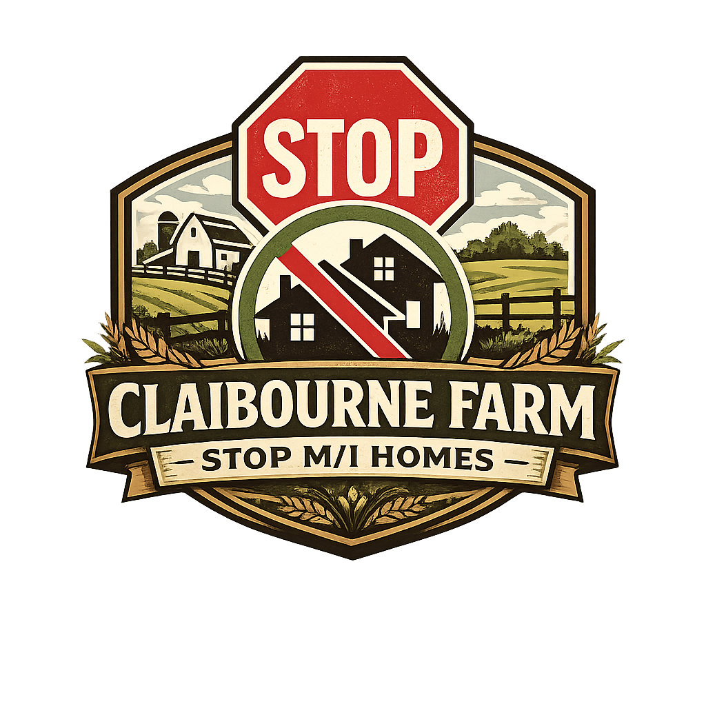 Stop Claibourne Farm campaign logo